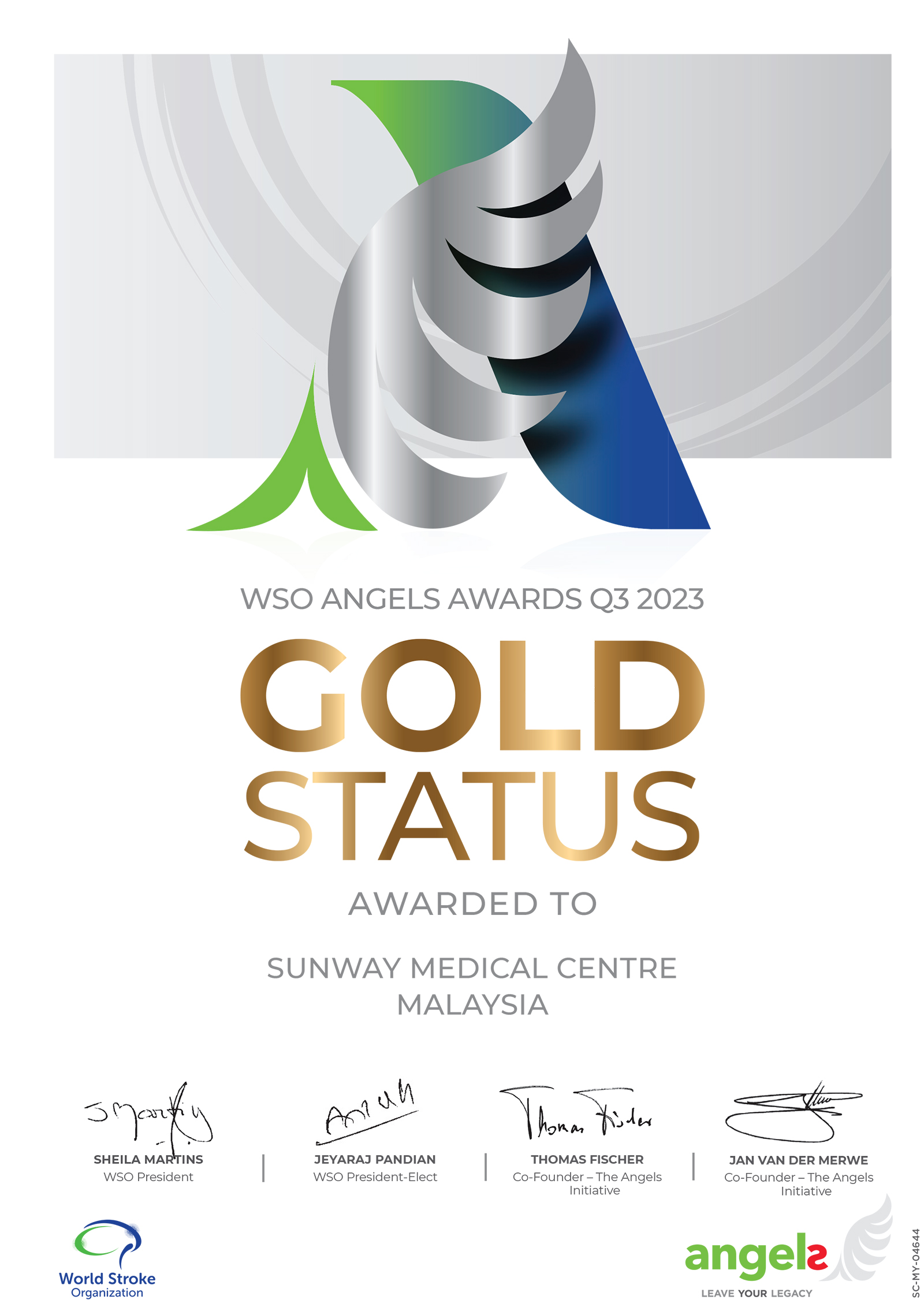 World Stroke Organisation (WSO) Angels Awards 2023 - Gold Award (Q3)