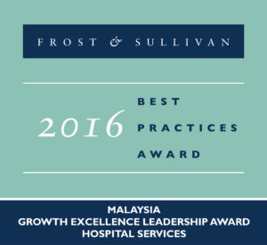 Growth Excellence Leadership Award in  Hospital Services 2016