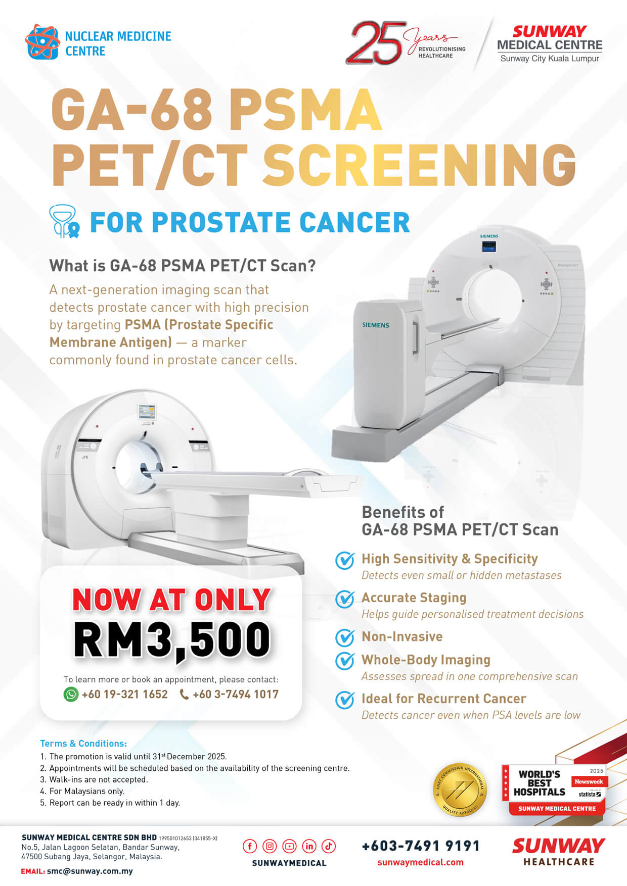 GA68 PSMA PET/CT Scan for Prostate Cancer Detection