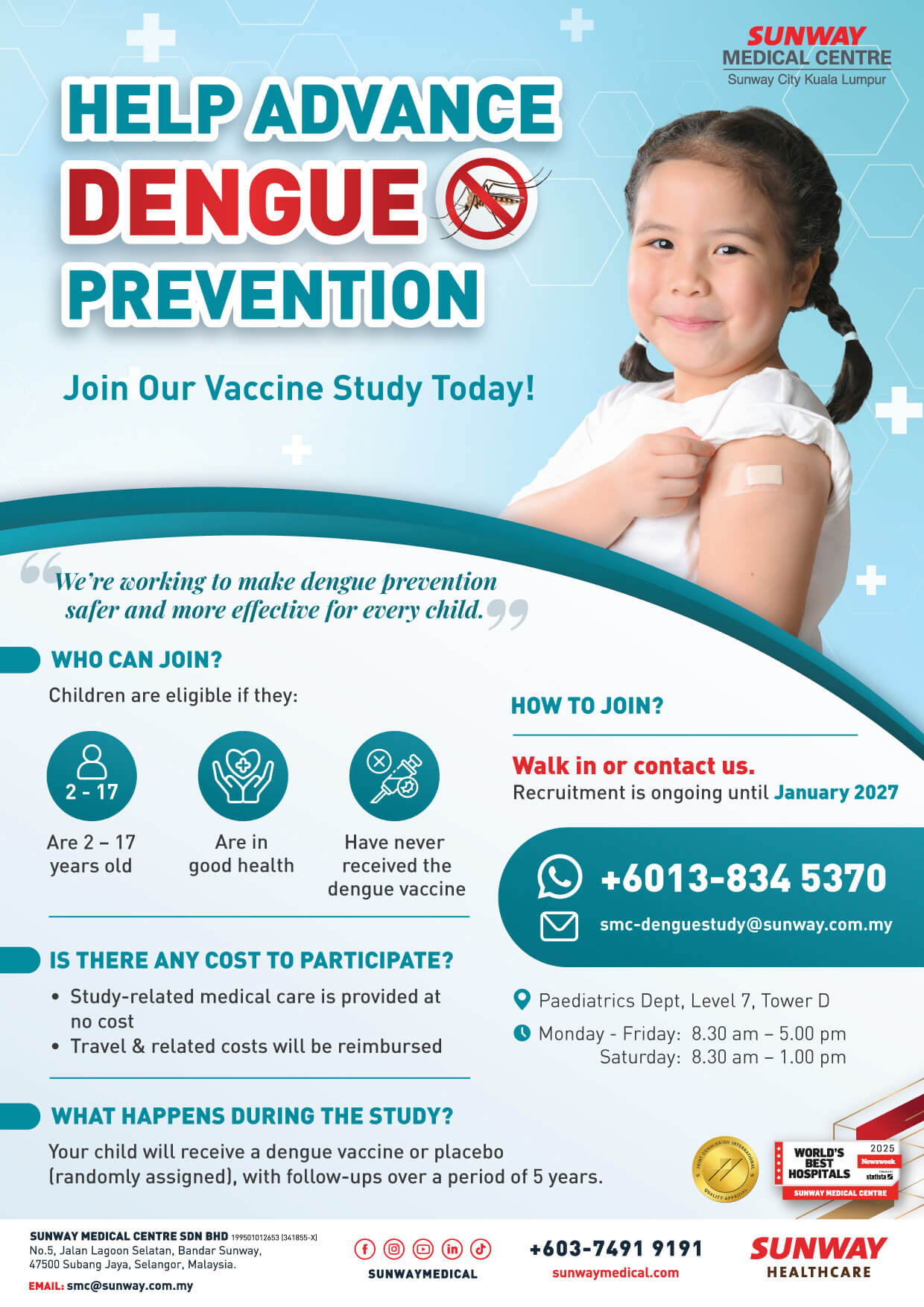 Dengue Vaccine Study for Children