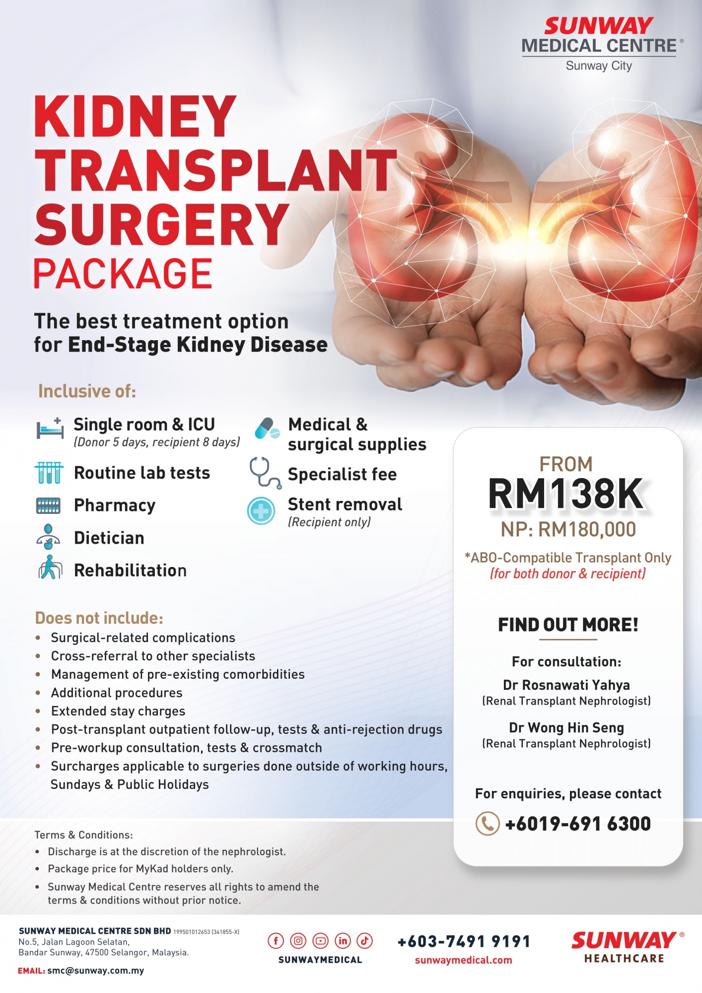 Kidney Transplant Surgery Package