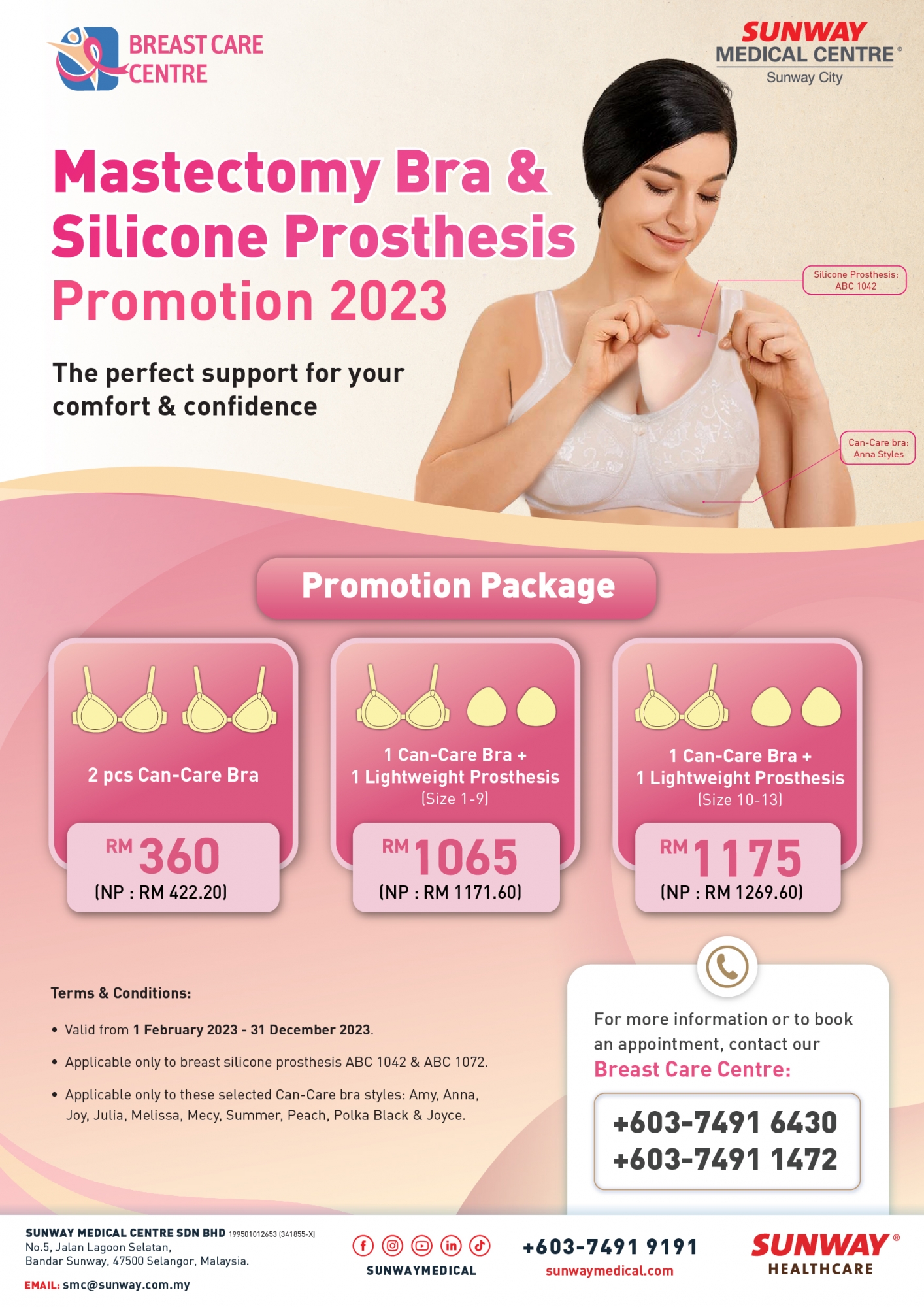 Mastectomy Bra & Silicone Prosthesis Promotion 2023