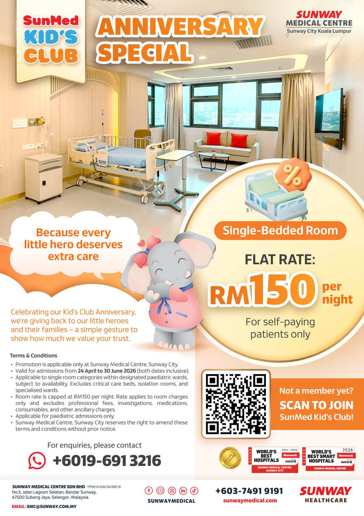 SunMed Kid’s Club Anniversary Special Room Offer